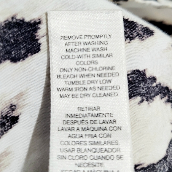 Chico’s Women Size XL Button Front Leopard Print Blouse 100% Cotton 3/4 Sleeve - Picture 13 of 13